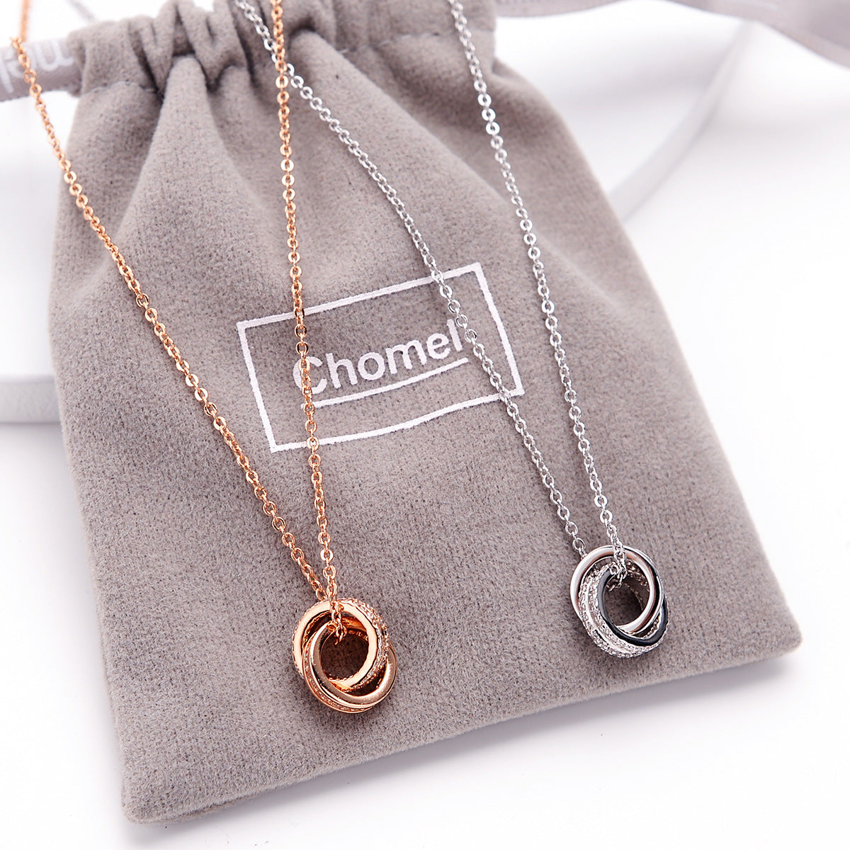 Chomel Chic S925 Double Ring Pendant