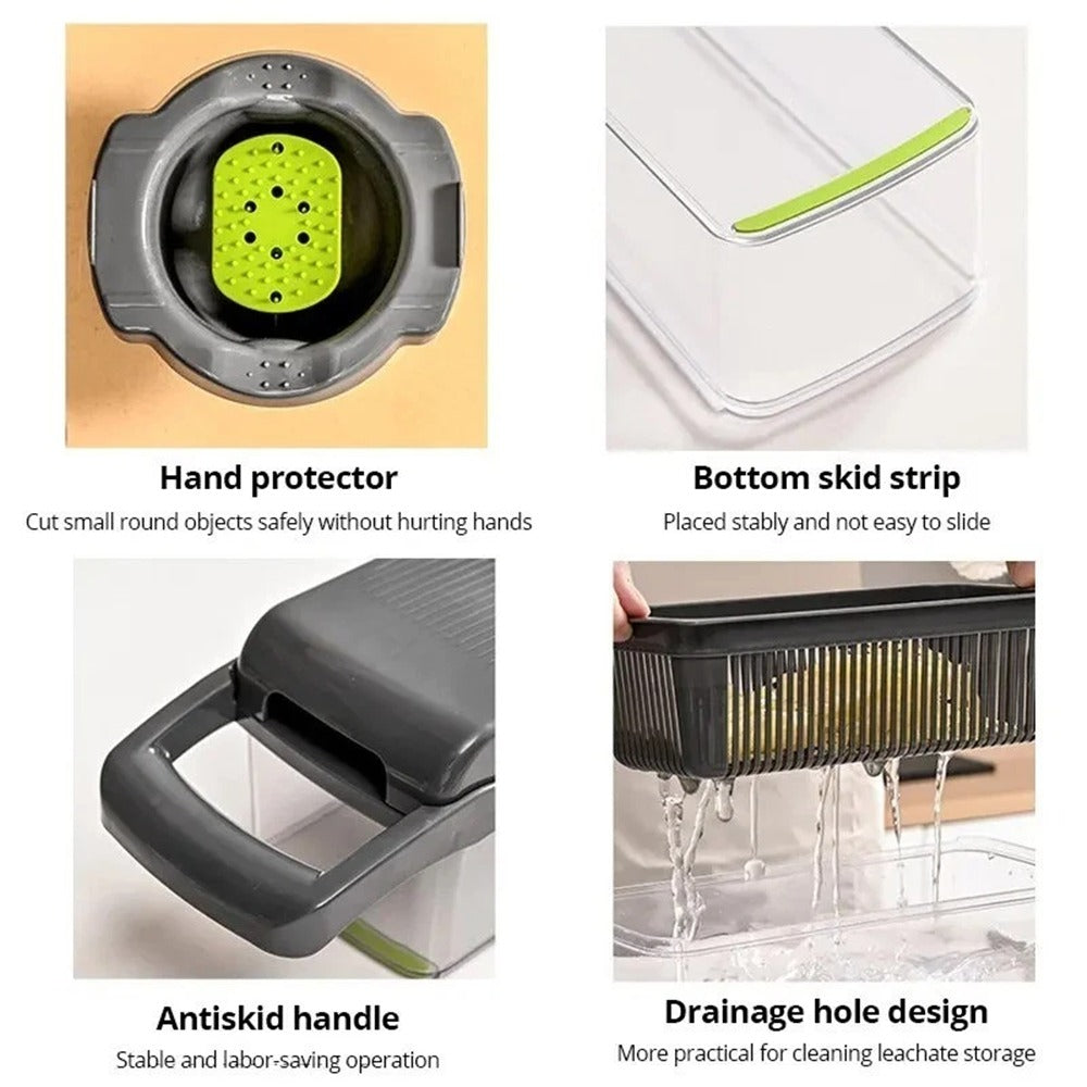 16 in 1 Vegetable Chopper & Mandolin Slicer