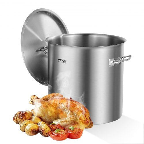 Stainless Steel Stockpot, 53 Quart Large Cooking Pots, Cookware Sauce